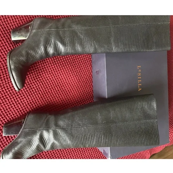 Le Silla handmade Italian Leather Boots Size 37 IT Retail $1250